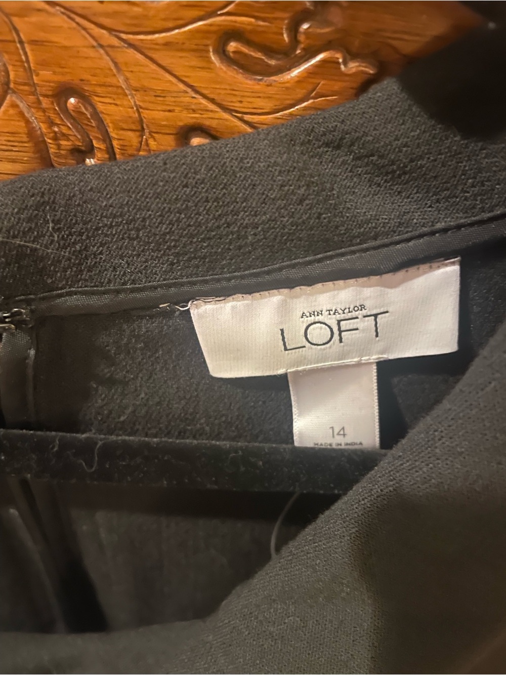 LOFT Black Sleeveless Cowl-Neck Sheath Midi Dress, Size 14, NWT - Picture 3 of 7